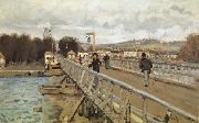 Alfred Sisley Footbridge at Argenteuil France oil painting artist